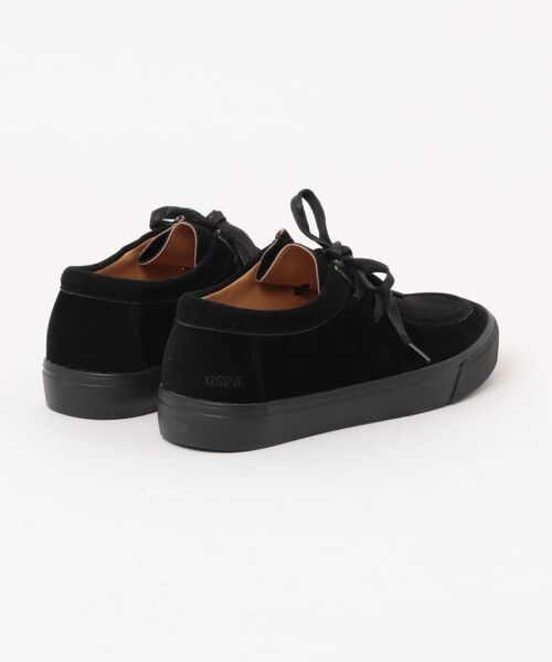 U.S. POLO ASSN.(ユーエスポロアッスン)の「【U.S. POLO ASSN./ユーエスポロアッスン】【落ち着いたスウェードを使用した高級感ある一足】フェイクスウェードブーツ ショートブーツ ワンポイント刺繍 ラバーソール(モカシン/デッキシューズ・メンズ・キャメル/ブラック・27cm/26.5cm/26cm/25.5cm/25cm)」の3枚目の写真