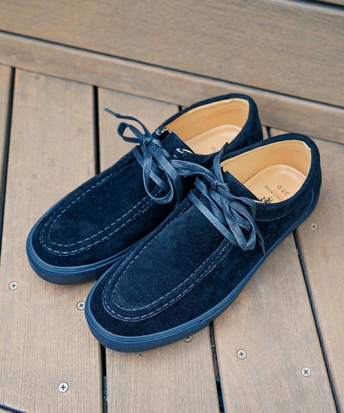 U.S. POLO ASSN.(ユーエスポロアッスン)の「【U.S. POLO ASSN./ユーエスポロアッスン】【落ち着いたスウェードを使用した高級感ある一足】フェイクスウェードブーツ ショートブーツ ワンポイント刺繍 ラバーソール(モカシン/デッキシューズ・メンズ・キャメル/ブラック・27cm/26.5cm/26cm/25.5cm/25cm)」の12枚目の写真