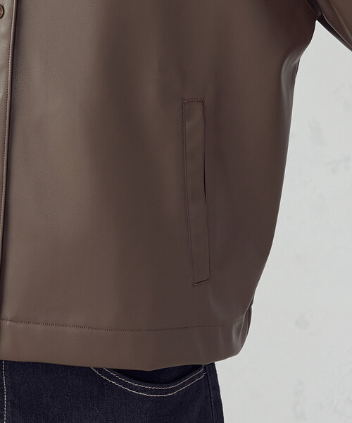 COMME CA ISM（コムサイズム）の「合成皮革 カーディガン / セットアップ対応（カーディガン/ボレロ・レディース・ブラウン/ブラック・MEDIUM/LARGE）」の19枚目の写真