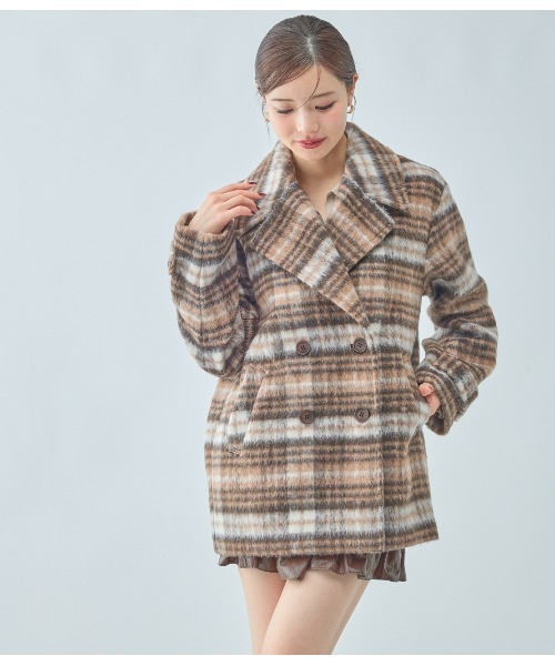 セール】シャギーショートPコート（ピーコート）｜PEACH JOHN（ピーチ