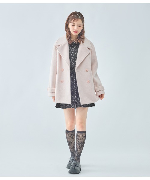 セール】シャギーショートPコート（ピーコート）｜PEACH JOHN（ピーチ