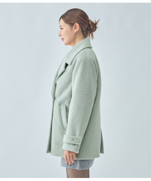 PEACH JOHN(ピーチジョン)の「シャギーショートPコート(ピーコート・レディース・ミント/ピンク/ブラウン・SMALL/MEDIUM)」の18枚目の写真