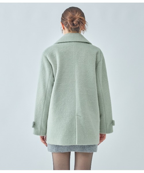 PEACH JOHN(ピーチジョン)の「シャギーショートPコート(ピーコート・レディース・ミント/ピンク/ブラウン・SMALL/MEDIUM)」の19枚目の写真