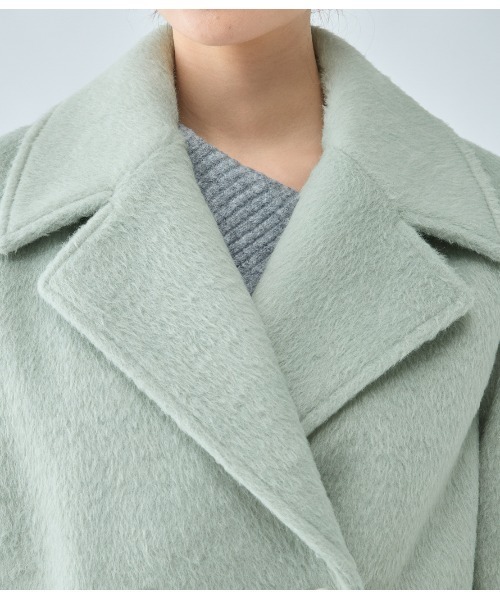 PEACH JOHN(ピーチジョン)の「シャギーショートPコート(ピーコート・レディース・ミント/ピンク/ブラウン・SMALL/MEDIUM)」の21枚目の写真