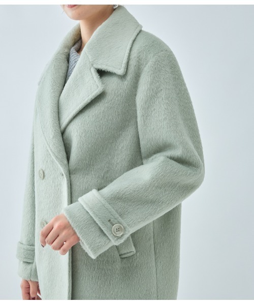 PEACH JOHN(ピーチジョン)の「シャギーショートPコート(ピーコート・レディース・ミント/ピンク/ブラウン・SMALL/MEDIUM)」の22枚目の写真