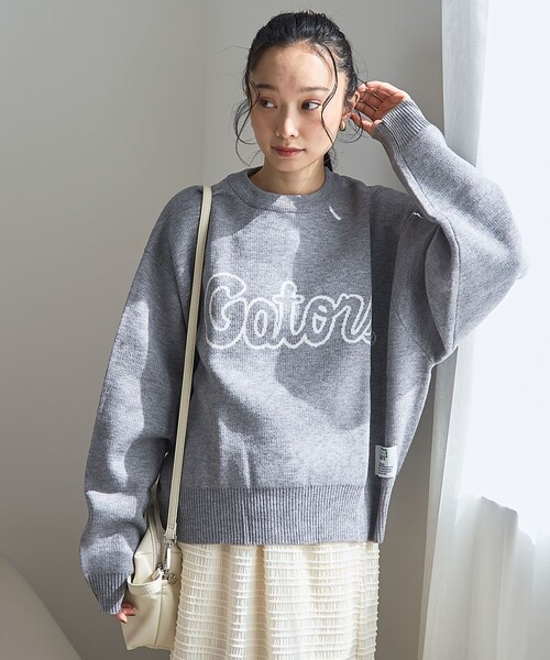 DISCUS ATHLETIC（ディスカス　アスレチック）の「【WEB限定・DISCUS（ディスカス）】 カレッジロゴジャガードニット②（ニット/セーター・レディース・その他1/グレー系・M/L）」の18枚目の写真