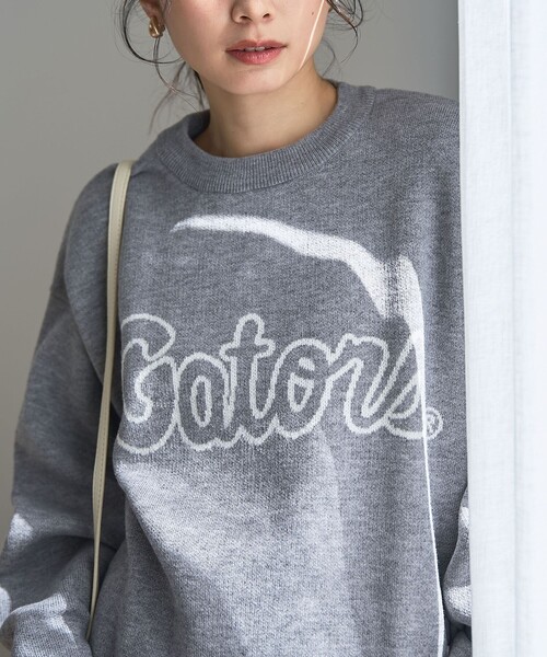 DISCUS ATHLETIC（ディスカス　アスレチック）の「【WEB限定・DISCUS（ディスカス）】 カレッジロゴジャガードニット②（ニット/セーター・レディース・その他1/グレー系・M/L）」の19枚目の写真