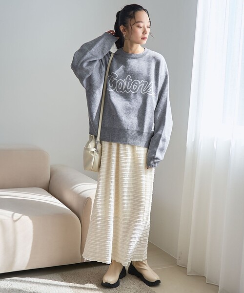 DISCUS ATHLETIC（ディスカス　アスレチック）の「【WEB限定・DISCUS（ディスカス）】 カレッジロゴジャガードニット②（ニット/セーター・レディース・その他1/グレー系・M/L）」の20枚目の写真