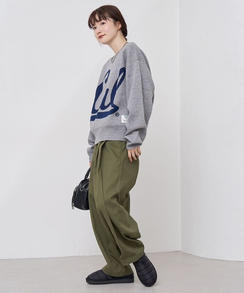 DISCUS ATHLETIC（ディスカス　アスレチック）の「【WEB限定・DISCUS（ディスカス）】 カレッジロゴジャガードニット②（ニット/セーター・レディース・その他1/グレー系・M/L）」の6枚目の写真