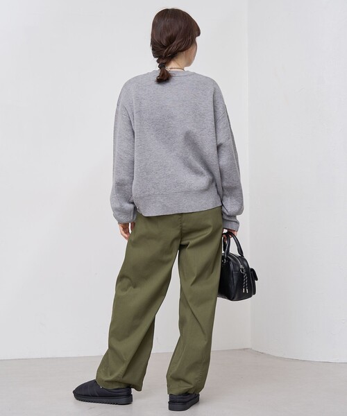 DISCUS ATHLETIC（ディスカス　アスレチック）の「【WEB限定・DISCUS（ディスカス）】 カレッジロゴジャガードニット②（ニット/セーター・レディース・その他1/グレー系・M/L）」の7枚目の写真