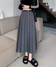 ハイウエストプリーツロングスカート