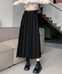 ハイウエストプリーツロングスカート