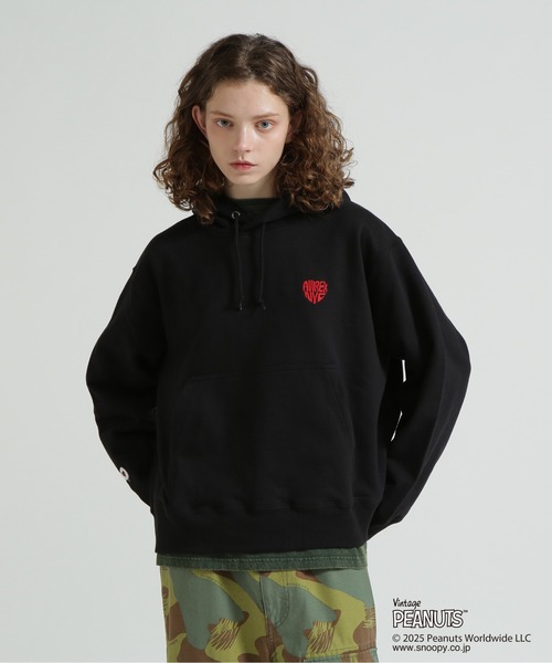 PEANUTS（ピーナッツ）の「《AVIREX × PEANUTS》PULLOVER PARKA / プルオーバーパーカー / ピーナッツ / アヴィレックス（パーカー・レディース・ブラック/パープル/ライトグレー・F）」の9枚目の写真