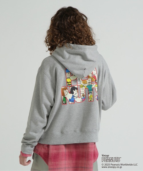 PEANUTS（ピーナッツ）の「《AVIREX × PEANUTS》PULLOVER PARKA / プルオーバーパーカー / ピーナッツ / アヴィレックス（パーカー・レディース・ブラック/パープル/ライトグレー・F）」の18枚目の写真
