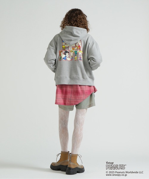 PEANUTS（ピーナッツ）の「《AVIREX × PEANUTS》PULLOVER PARKA / プルオーバーパーカー / ピーナッツ / アヴィレックス（パーカー・レディース・ブラック/パープル/ライトグレー・F）」の15枚目の写真