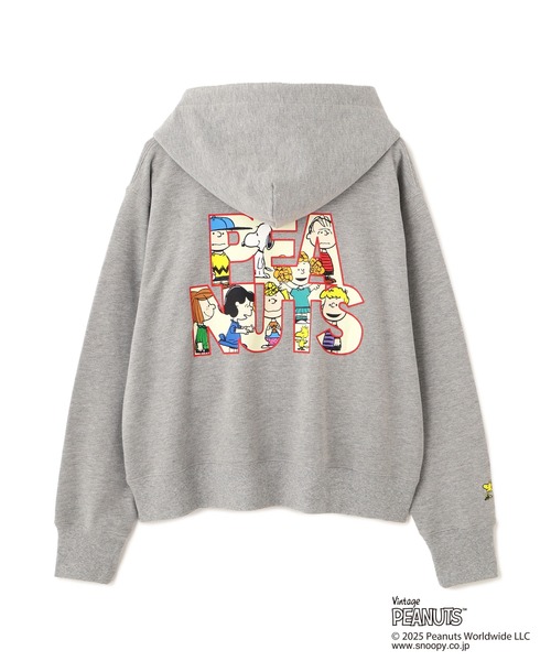 PEANUTS（ピーナッツ）の「《AVIREX × PEANUTS》PULLOVER PARKA / プルオーバーパーカー / ピーナッツ / アヴィレックス（パーカー・レディース・ブラック/パープル/ライトグレー・F）」の5枚目の写真