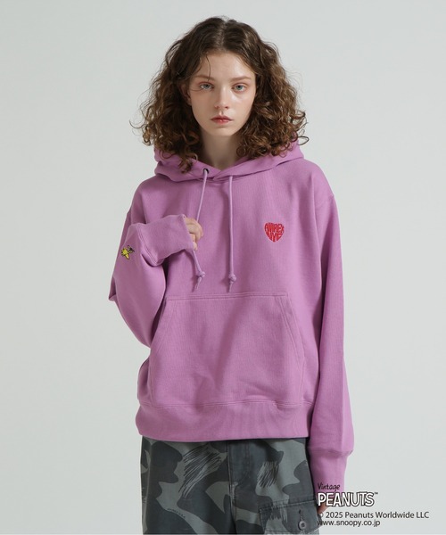 PEANUTS（ピーナッツ）の「《AVIREX × PEANUTS》PULLOVER PARKA / プルオーバーパーカー / ピーナッツ / アヴィレックス（パーカー・レディース・ブラック/パープル/ライトグレー・F）」の21枚目の写真