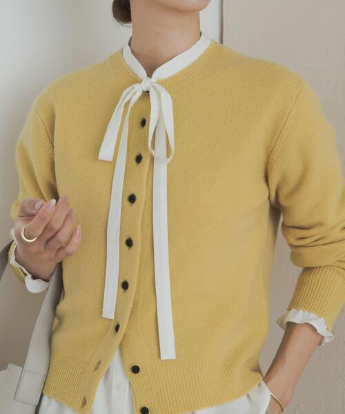 URBAN RESEARCH DOORS（アーバンリサーチドアーズ）の「コットンレーヨンリボンブラウス（シャツ/ブラウス・レディース・オフホワイト/チャコールグレー・MEDIUM）」の8枚目の写真