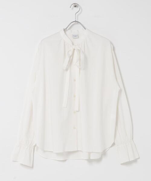 URBAN RESEARCH DOORS（アーバンリサーチドアーズ）の「コットンレーヨンリボンブラウス（シャツ/ブラウス・レディース・オフホワイト/チャコールグレー・MEDIUM）」の10枚目の写真