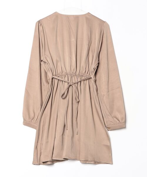 FREE STYLISTS（フリー スタイリスト）の「YUGA_YGMC　Draped Cache-Coeur Dress（ドレス・レディース・ベージュ/ブラック・FREE）」の3枚目の写真