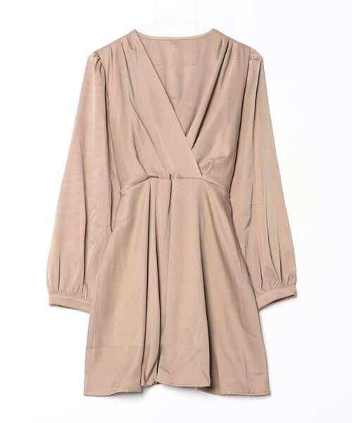 FREE STYLISTS（フリー スタイリスト）の「YUGA_YGMC　Draped Cache-Coeur Dress（ドレス・レディース・ベージュ/ブラック・FREE）」の14枚目の写真