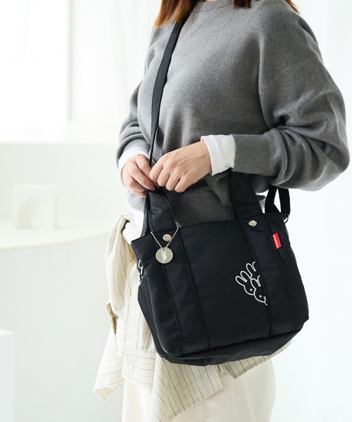 zucchero(ズッケロ)の「miffy ミッフィー ショルダーバッグ トートバッグ レディース 2wayバッグ マザーバッグ ナイロン かくれんぼミッフィー 62091(ショルダーバッグ・レディース・ベージュ/カーキ/ブラック/ピンク/ブラウン・FREE)」の19枚目の写真