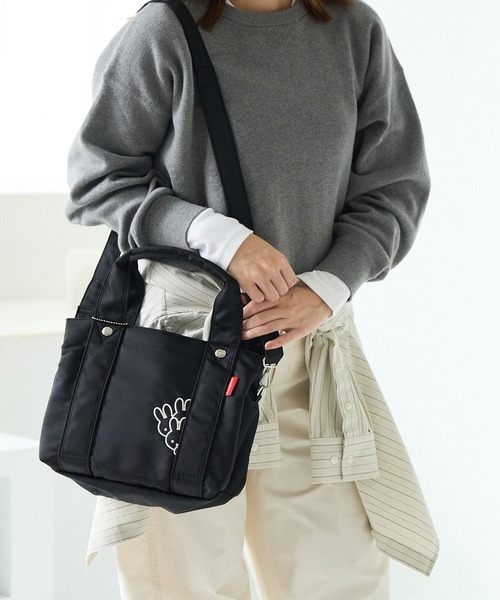zucchero(ズッケロ)の「miffy ミッフィー ショルダーバッグ トートバッグ レディース 2wayバッグ マザーバッグ ナイロン かくれんぼミッフィー 62091(ショルダーバッグ・レディース・ベージュ/カーキ/ブラック/ピンク/ブラウン・FREE)」の21枚目の写真