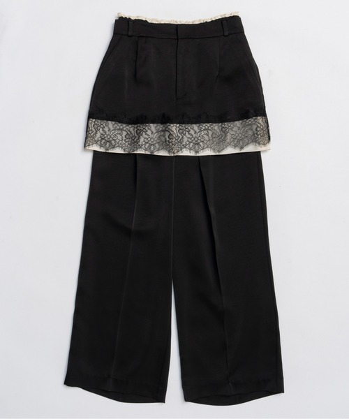 MAISON SPECIAL(メゾンスペシャル)の「Satin Skirt Pants / サテンスカートパンツ(その他パンツ・レディース・ブラック/ブルー/ボルドー・38/36)」の9枚目の写真