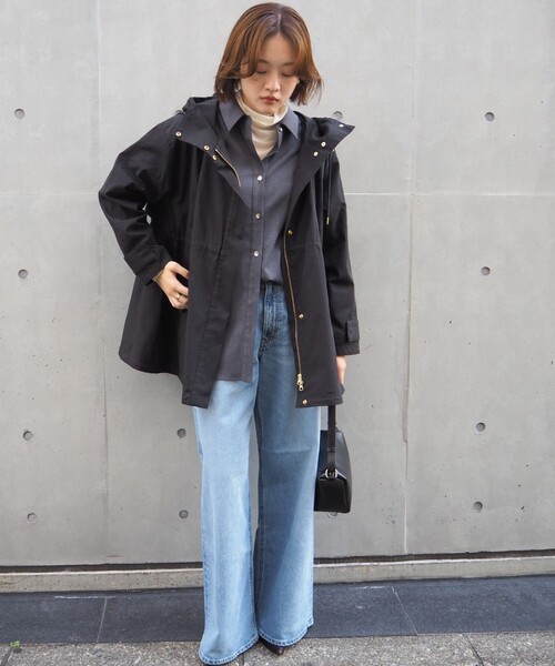 qualite scape（カリテ スケープ）の「【万能の羽織りがアップデートして登場！】ダブルドロストマウンテンパーカ/パーカー（マウンテンパーカー・レディース・ベージュ/ブラック・36/38）」の9枚目の写真