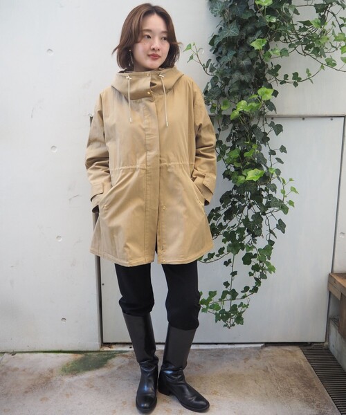 qualite scape（カリテ スケープ）の「【万能の羽織りがアップデートして登場！】ダブルドロストマウンテンパーカ/パーカー（マウンテンパーカー・レディース・ベージュ/ブラック・36/38）」の10枚目の写真