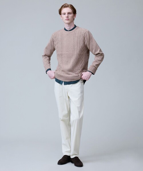 セール】ウール×カシミヤの上質素材【Cash Lamb's Wool】ケーブル