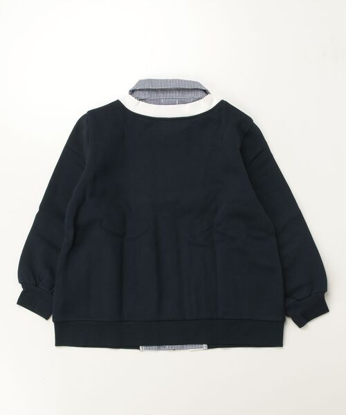 A BATHING APE（アベイシングエイプ）の「1ST CAMO APE HEAD SHIRT LAYERED CARDIGAN（スウェット・キッズ・ネイビー/グレー・110/130/140/120）」の9枚目の写真