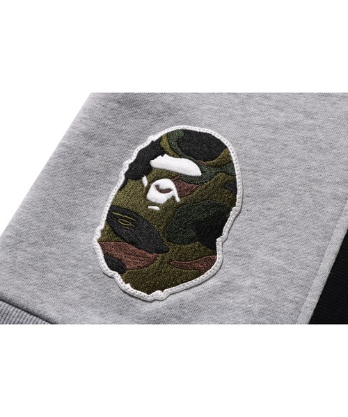 A BATHING APE（アベイシングエイプ）の「1ST CAMO APE HEAD SHIRT LAYERED CARDIGAN（スウェット・キッズ・ネイビー/グレー・110/130/140/120）」の7枚目の写真
