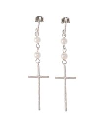 EVRIS | LONG CROSS MOTIF ピアス(ピアス（両耳用）)