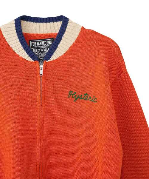 HYSTERIC GLAMOUR（ヒステリックグラマー）の「BORED MICHIGAN刺繍 ジャンパー（その他アウター・メンズ・オレンジ/ブラック/パープル・SMALL/MEDIUM/LARGE/X-LARGE）」の5枚目の写真