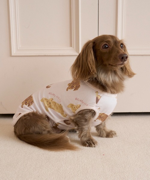 CAT&DOG】ダックスフンド柄カットソープルオーバー（ペットウェア