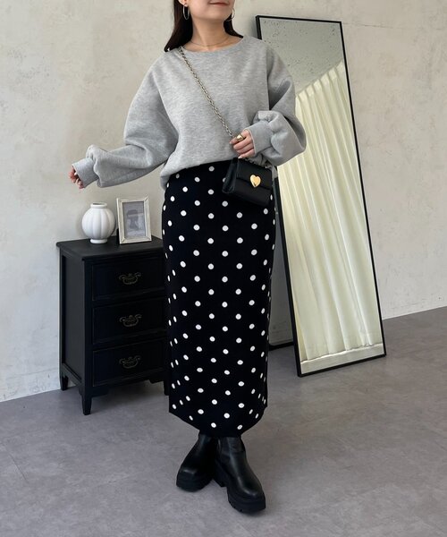 prose verse（プロズヴェール）の「バックメタル裏起毛スウェット（スウェット・レディース・ブラック/アイボリー/ピンク/レッド/ネイビー/ライトグレー/グレー・FREE）」の17枚目の写真