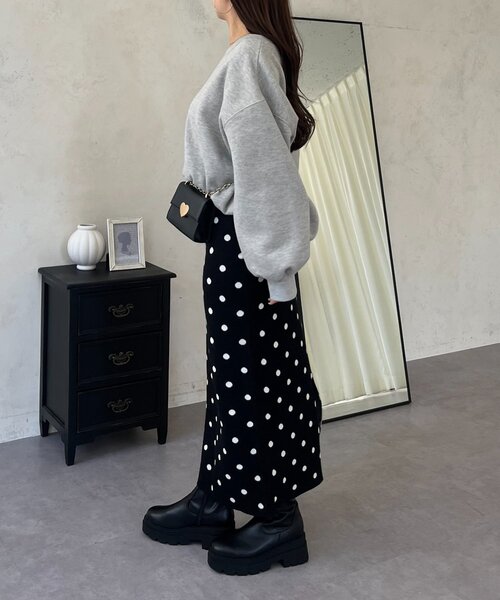 prose verse（プロズヴェール）の「バックメタル裏起毛スウェット（スウェット・レディース・ブラック/アイボリー/ピンク/レッド/ネイビー/ライトグレー/グレー・FREE）」の18枚目の写真