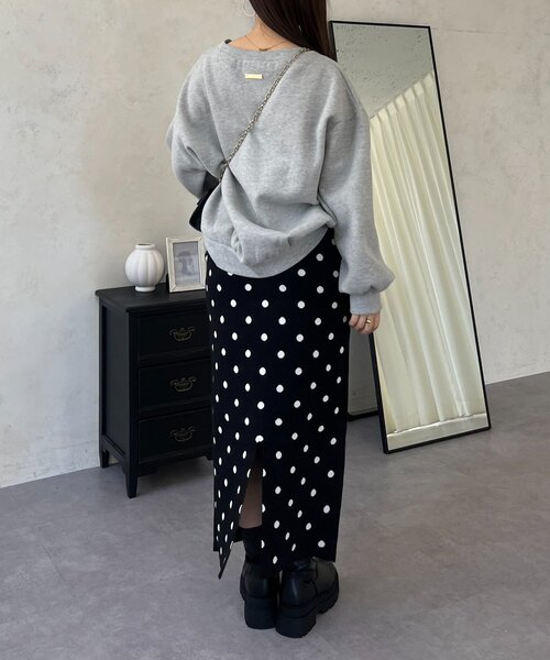 prose verse（プロズヴェール）の「バックメタル裏起毛スウェット（スウェット・レディース・ブラック/アイボリー/ピンク/レッド/ネイビー/ライトグレー/グレー・FREE）」の19枚目の写真