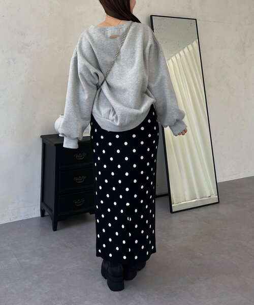 prose verse（プロズヴェール）の「バックメタル裏起毛スウェット（スウェット・レディース・ブラック/アイボリー/ピンク/レッド/ネイビー/ライトグレー/グレー・FREE）」の20枚目の写真