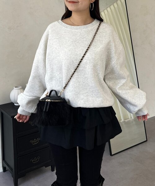 prose verse（プロズヴェール）の「バックメタル裏起毛スウェット（スウェット・レディース・ブラック/アイボリー/ピンク/レッド/ネイビー/ライトグレー/グレー・FREE）」の22枚目の写真