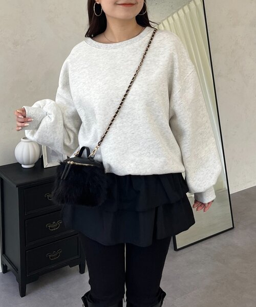 prose verse（プロズヴェール）の「バックメタル裏起毛スウェット（スウェット・レディース・ブラック/アイボリー/ピンク/レッド/ネイビー/ライトグレー/グレー・FREE）」の12枚目の写真