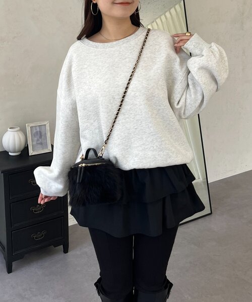 prose verse（プロズヴェール）の「バックメタル裏起毛スウェット（スウェット・レディース・ブラック/アイボリー/ピンク/レッド/ネイビー/ライトグレー/グレー・FREE）」の13枚目の写真