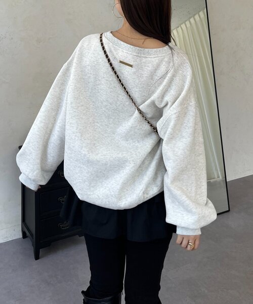 prose verse（プロズヴェール）の「バックメタル裏起毛スウェット（スウェット・レディース・ブラック/アイボリー/ピンク/レッド/ネイビー/ライトグレー/グレー・FREE）」の15枚目の写真