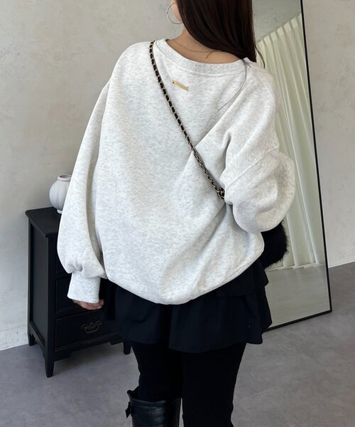 prose verse（プロズヴェール）の「バックメタル裏起毛スウェット（スウェット・レディース・ブラック/アイボリー/ピンク/レッド/ネイビー/ライトグレー/グレー・FREE）」の16枚目の写真