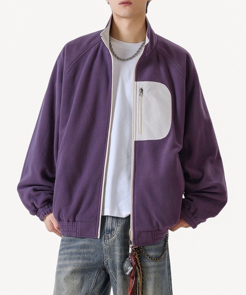 aimoha(アイモハ)の「リバーシブルナイロン×フリースジャケット/Reversible nylon and fleece jacket (SS)(ブルゾン・メンズ・ブラック/ブラウン/ホワイト・XX-LARGE/LARGE/X-LARGE)」の1枚目の写真