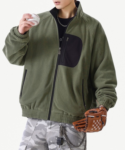 aimoha(アイモハ)の「リバーシブルナイロン×フリースジャケット/Reversible nylon and fleece jacket (SS)(ブルゾン・メンズ・ブラック/ブラウン/ホワイト・XX-LARGE/LARGE/X-LARGE)」の2枚目の写真