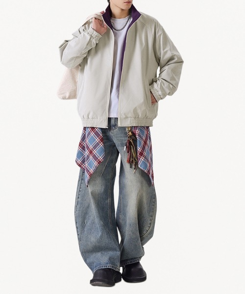 aimoha(アイモハ)の「リバーシブルナイロン×フリースジャケット/Reversible nylon and fleece jacket (SS)(ブルゾン・メンズ・ブラック/ブラウン/ホワイト・XX-LARGE/LARGE/X-LARGE)」の5枚目の写真