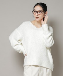 NANO universe | ウールフェザーVネックニットプルオーバー(ニット/セーター)