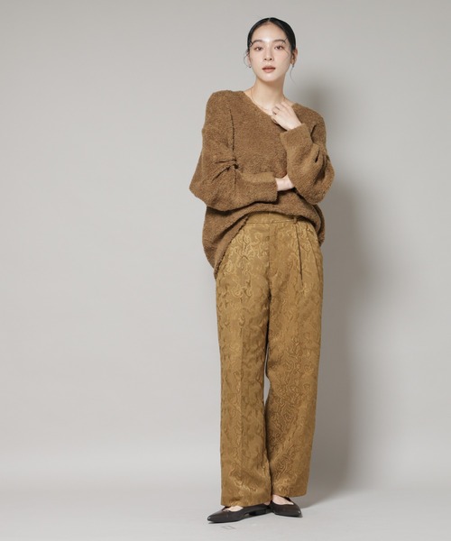 NANO universe（ナノユニバース）の「ウールフェザーVネックニットプルオーバー（ニット/セーター・レディース・オフホワイト/ライトブルー/カーキブラウン・FREE）」の17枚目の写真